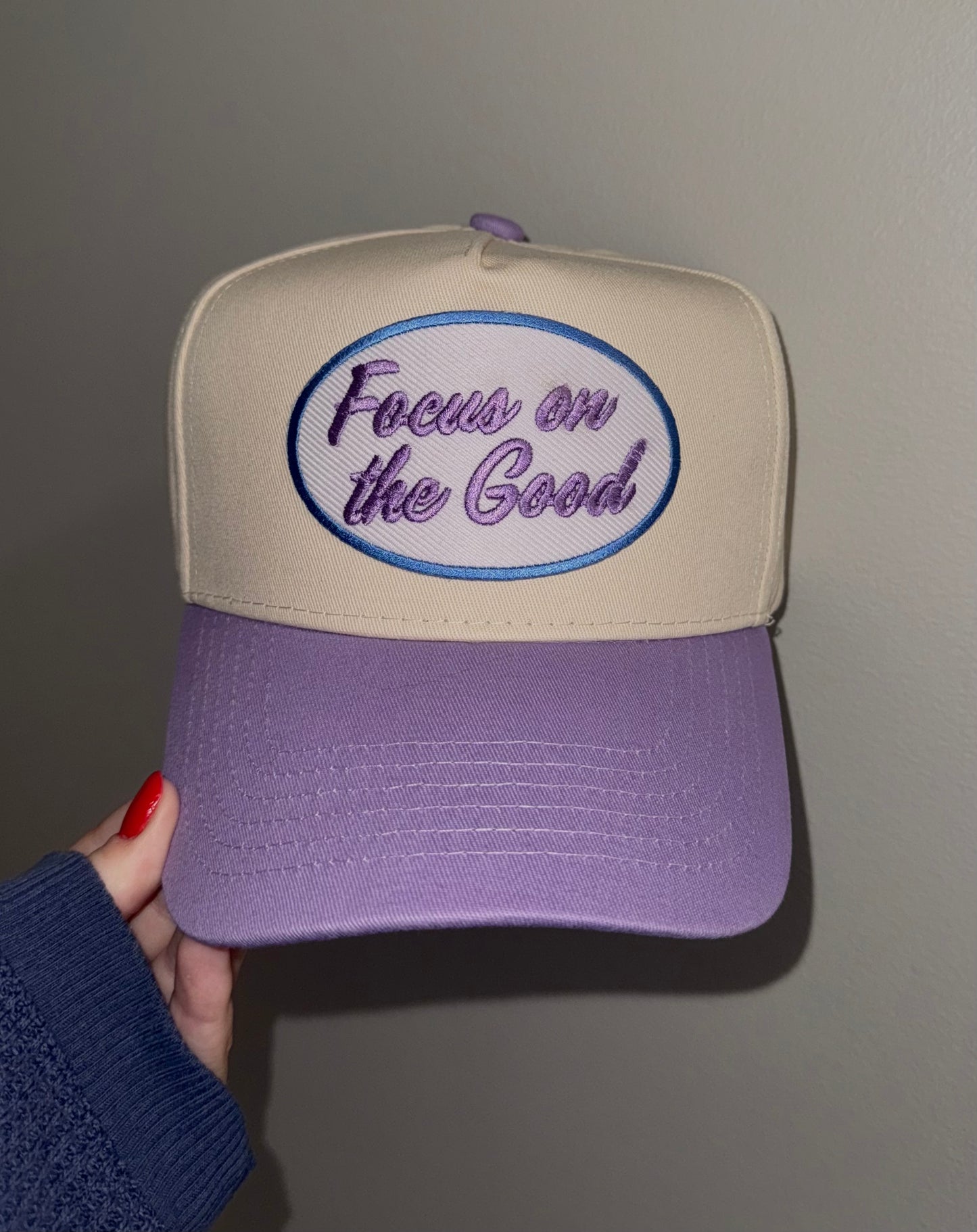 Focus On The Good Trucker Hat | Lavender