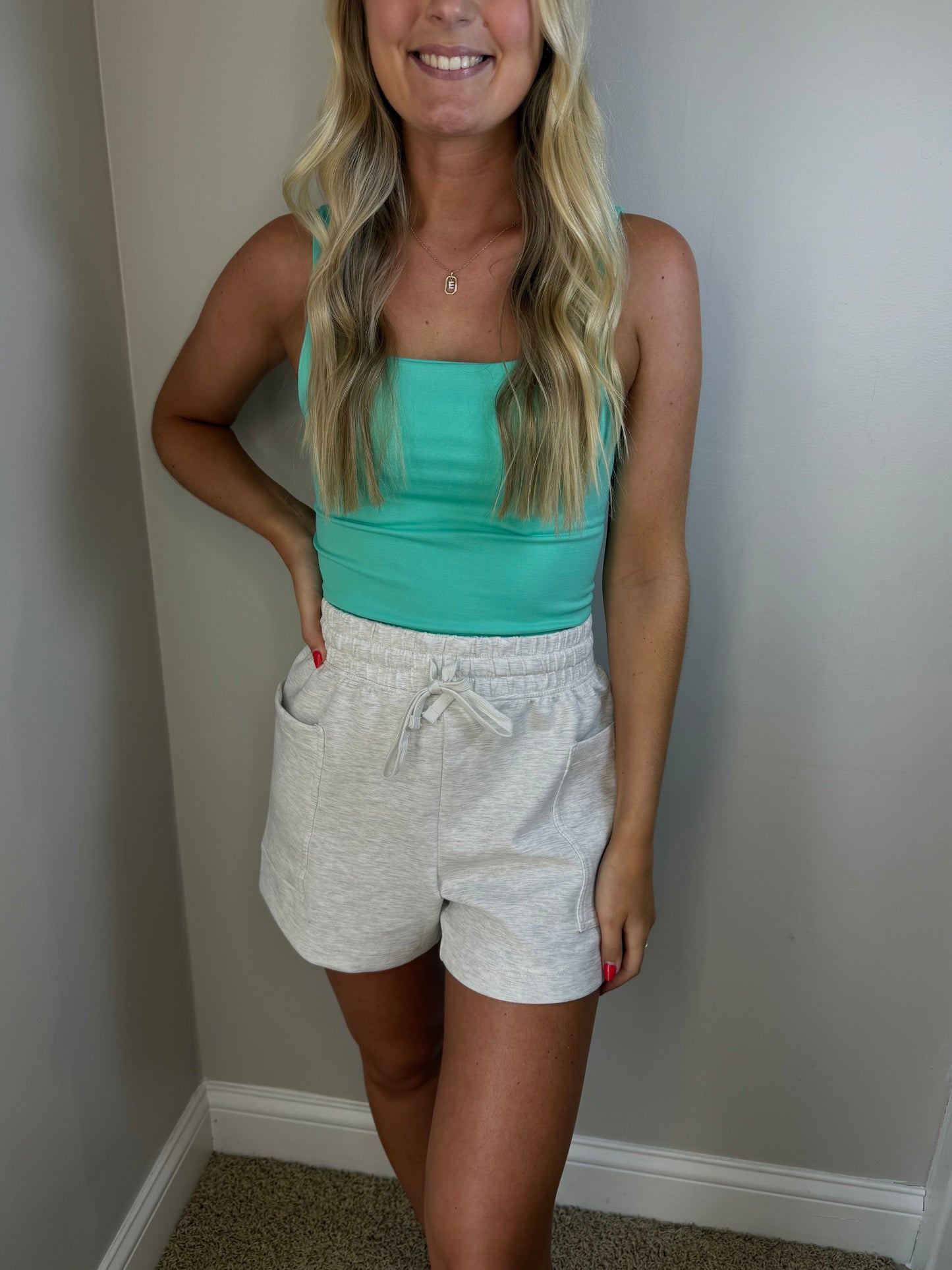 Teal Jax Square Neck Tank