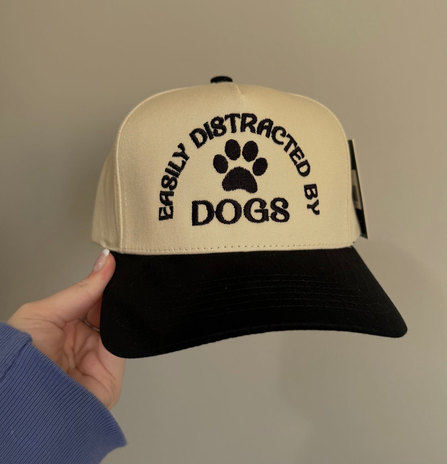 Easily Distracted by Dogs Trucker Hat | Black