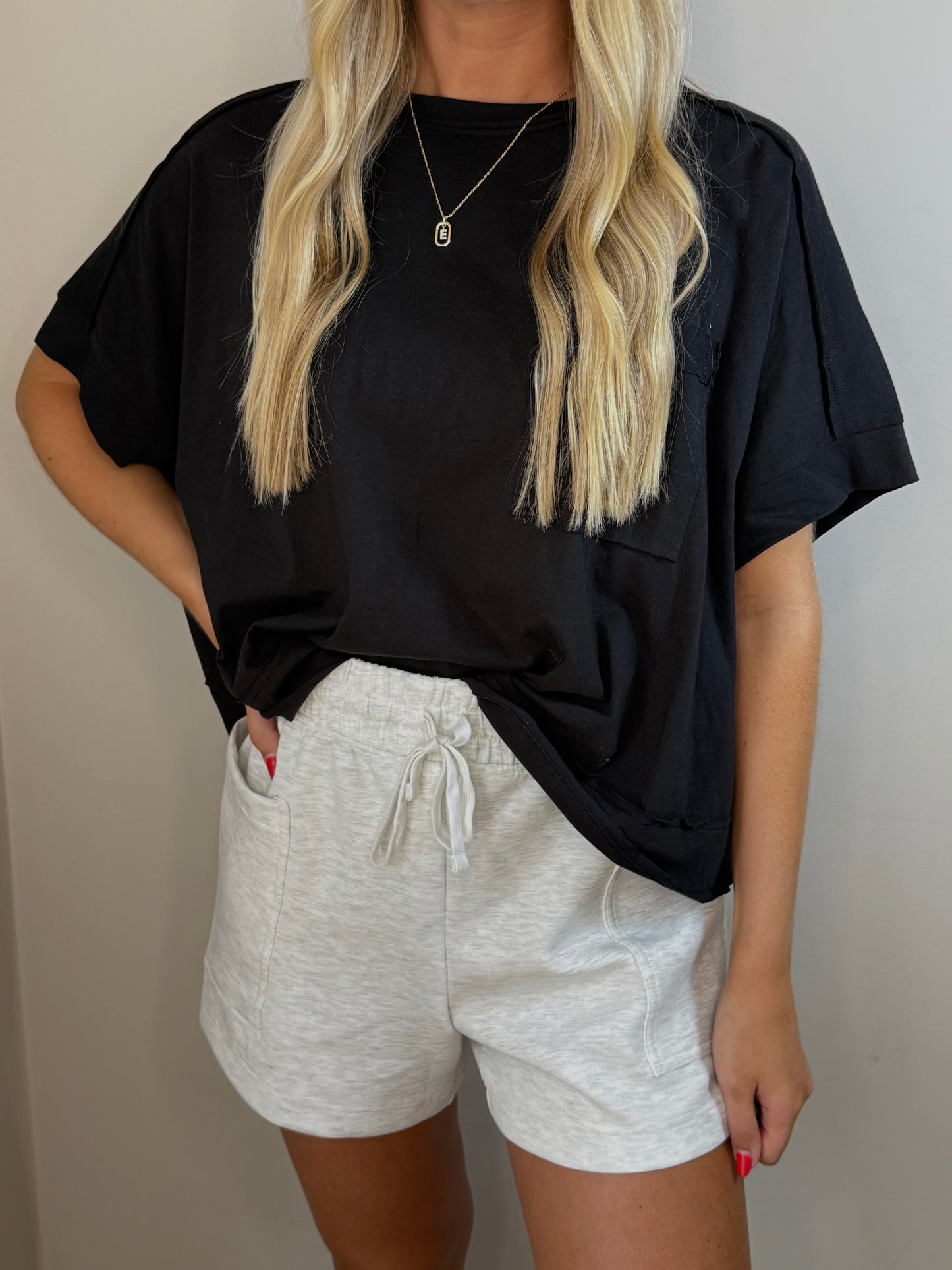 Exposed Seams Cropped Tee