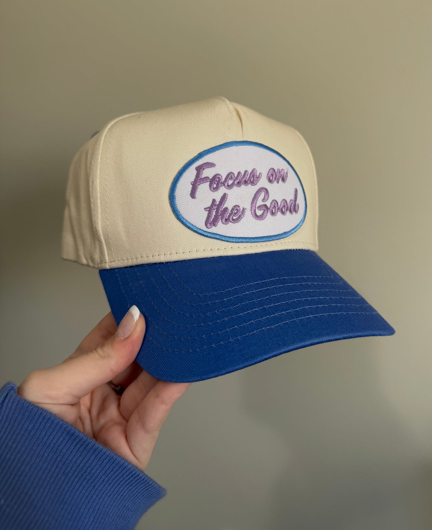 Focus On The Good Trucker Hat | Periwinkle