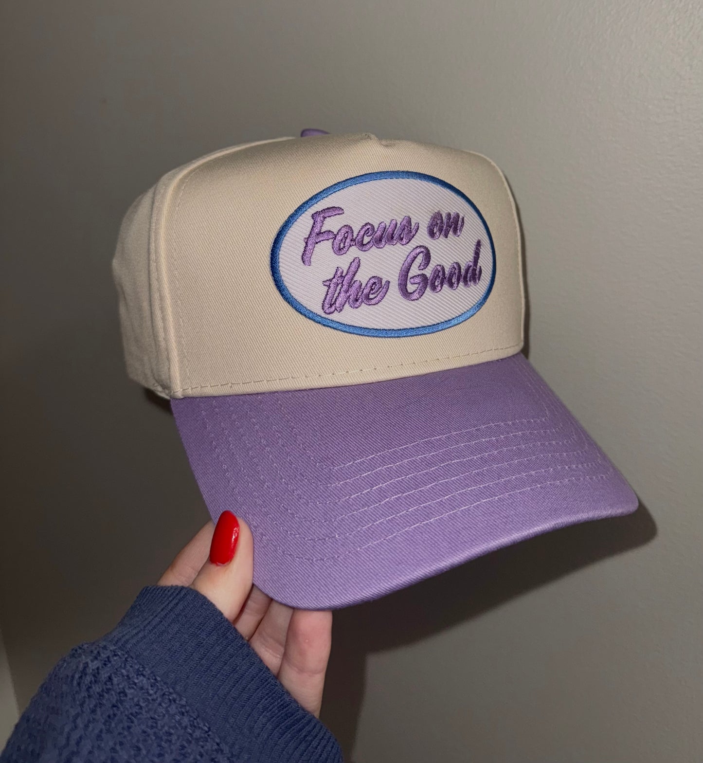 Focus On The Good Trucker Hat | Lavender
