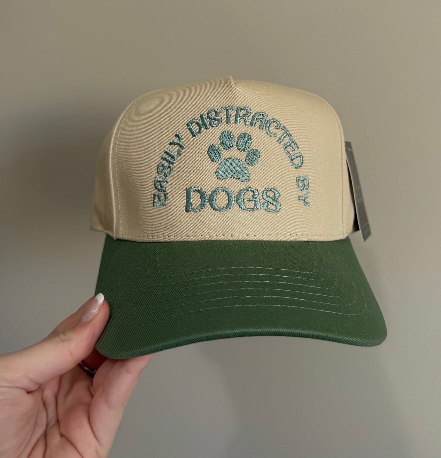 Easily Distracted by Dogs Trucker Hat | Green