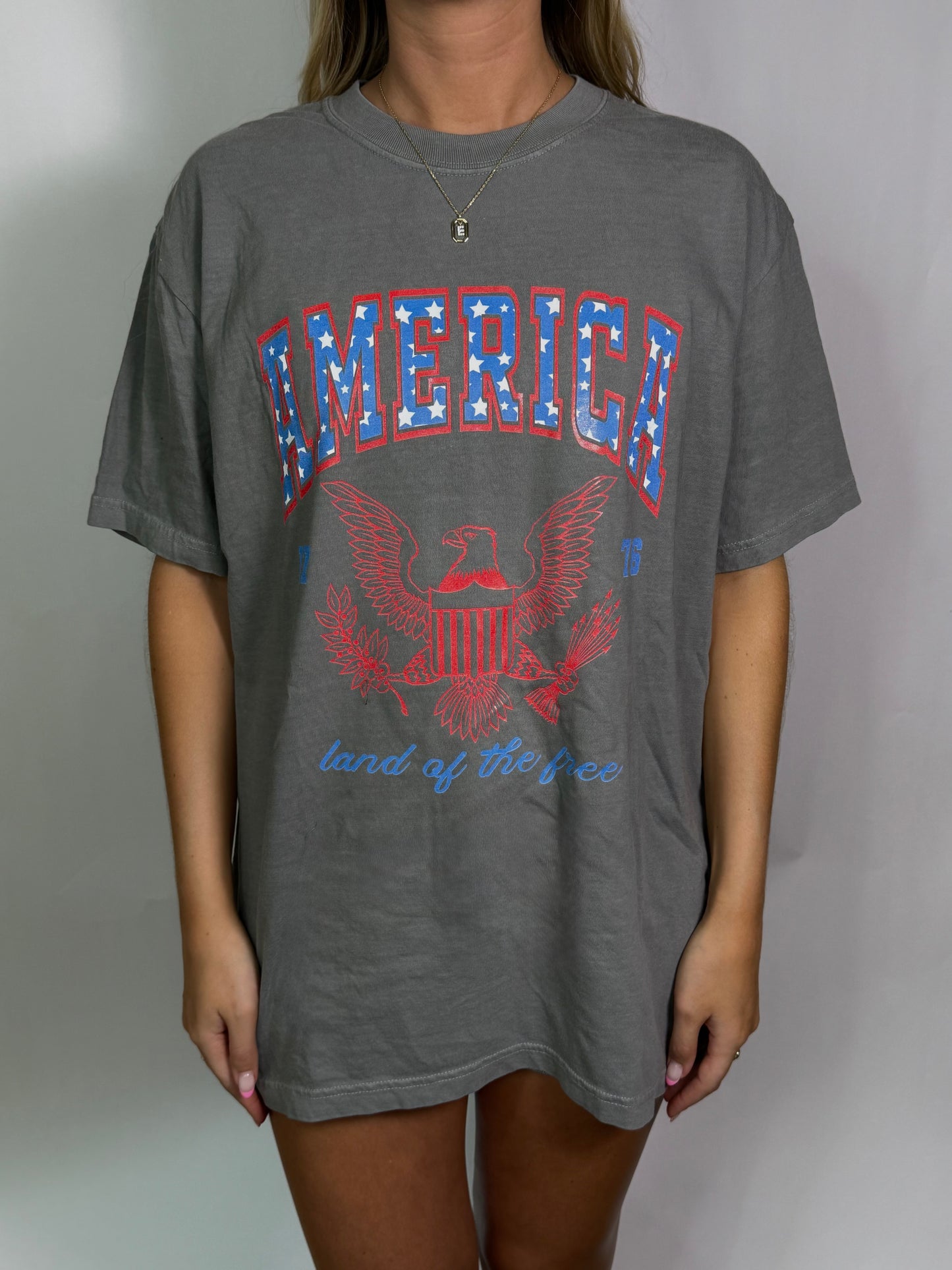 America Gray Graphic Tee