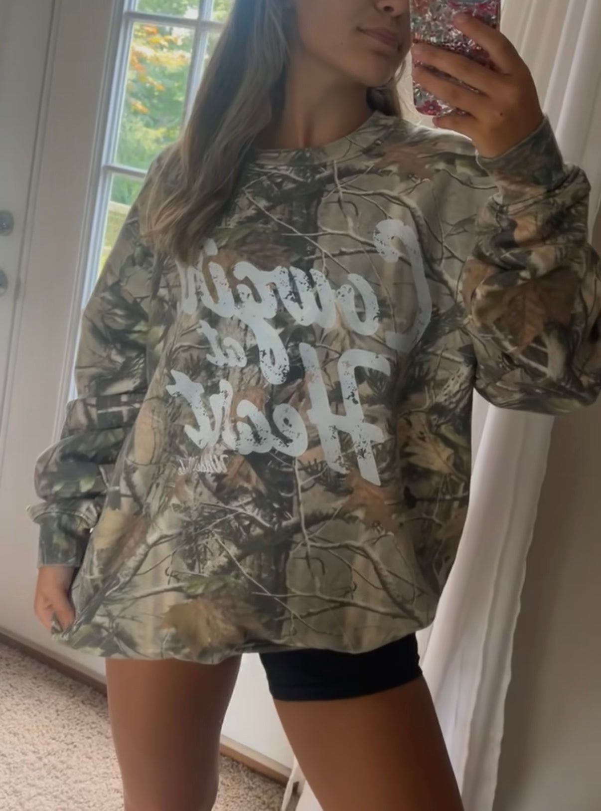 Cowgirl at Heart Camo Crewneck