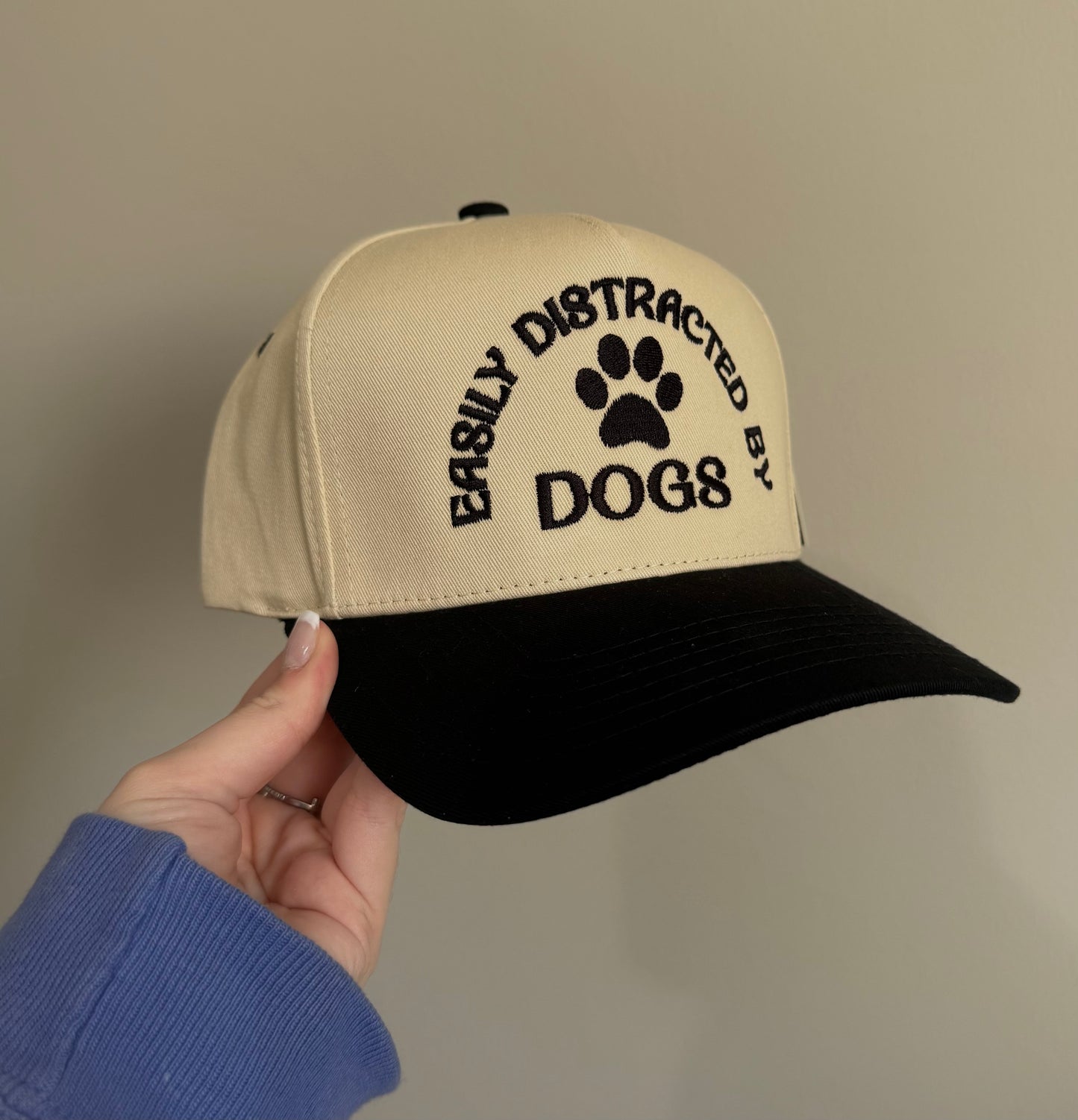 Easily Distracted by Dogs Trucker Hat | Black