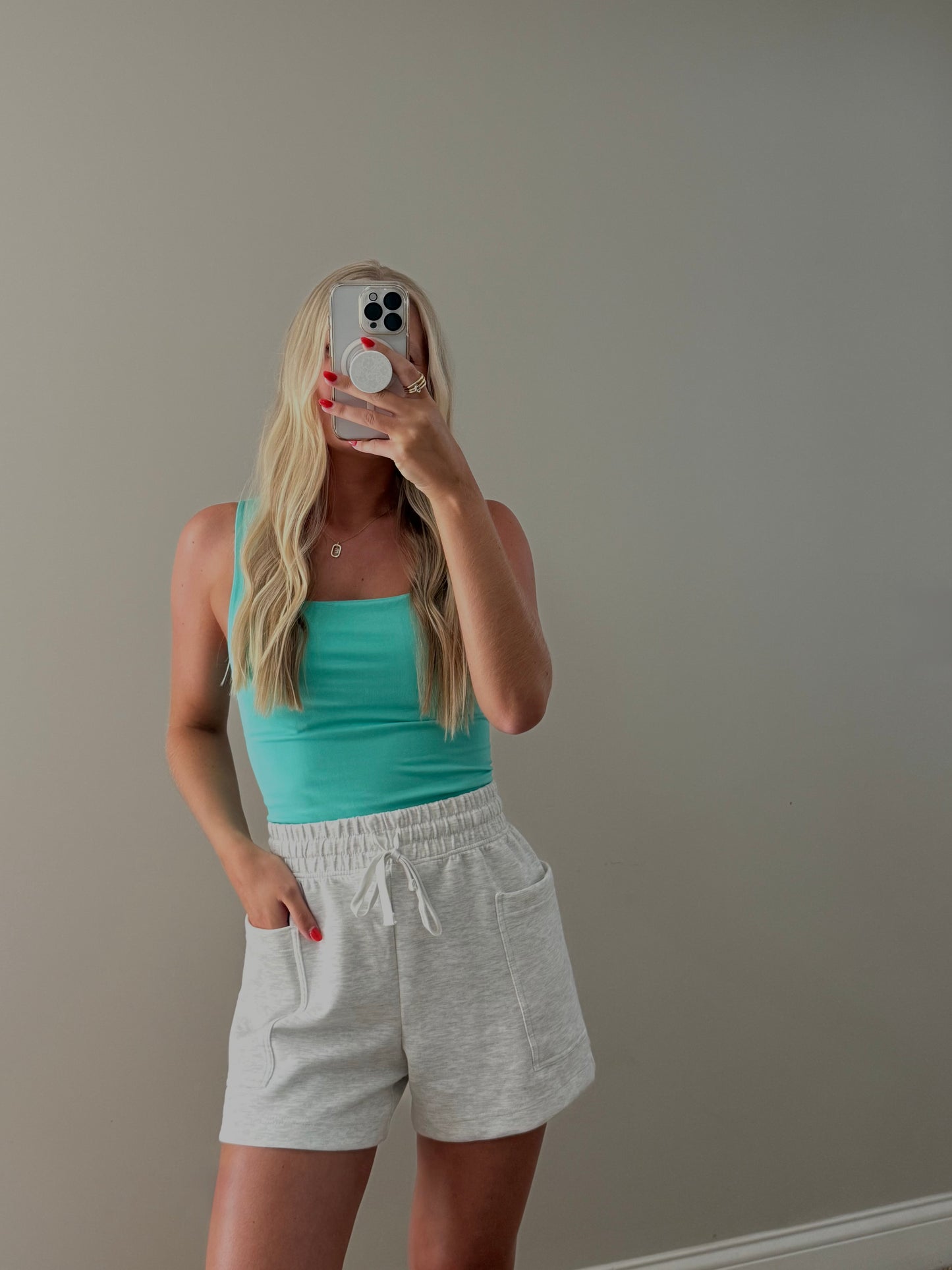 Teal Jax Square Neck Tank