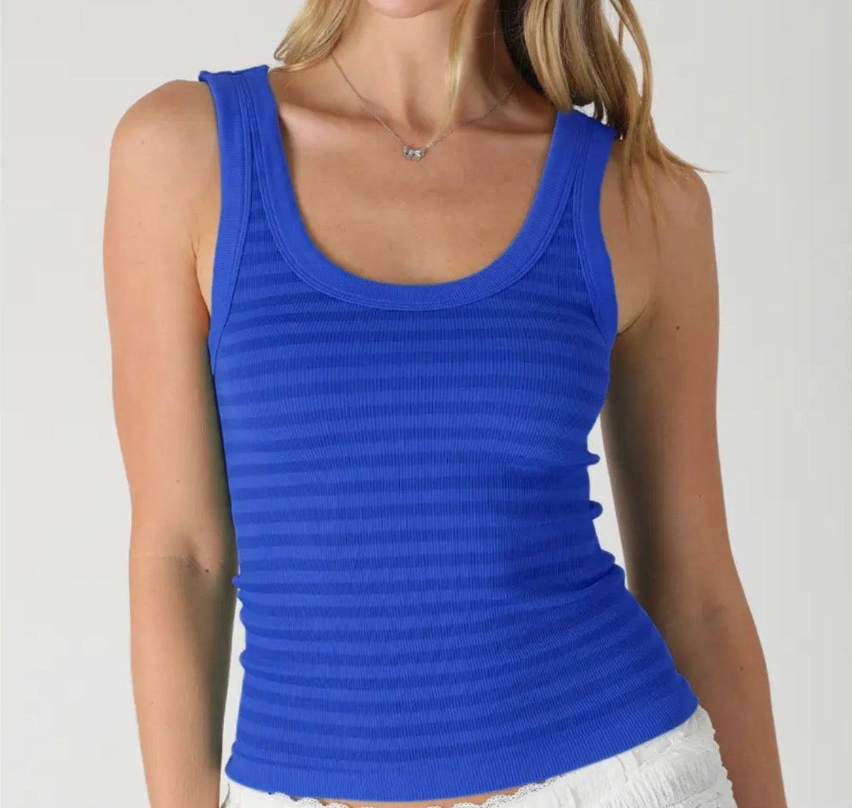 Striped Reversible Tank | Royal Blue