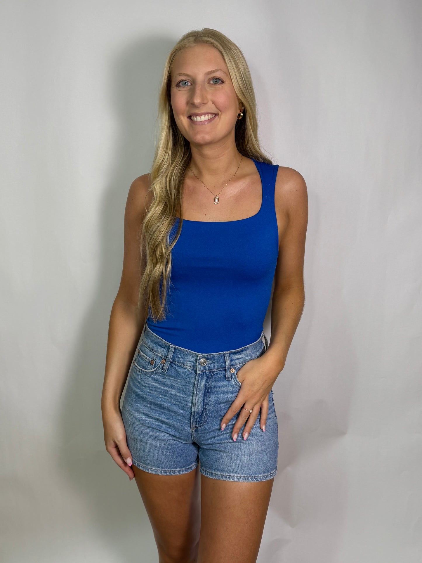 Blue Jax Square Neck Tank