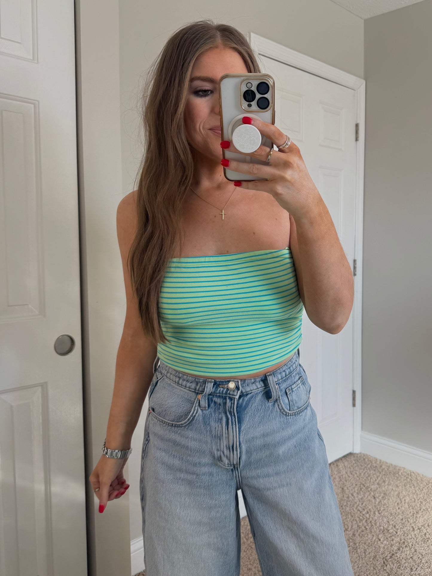 Walton Striped Tube Top