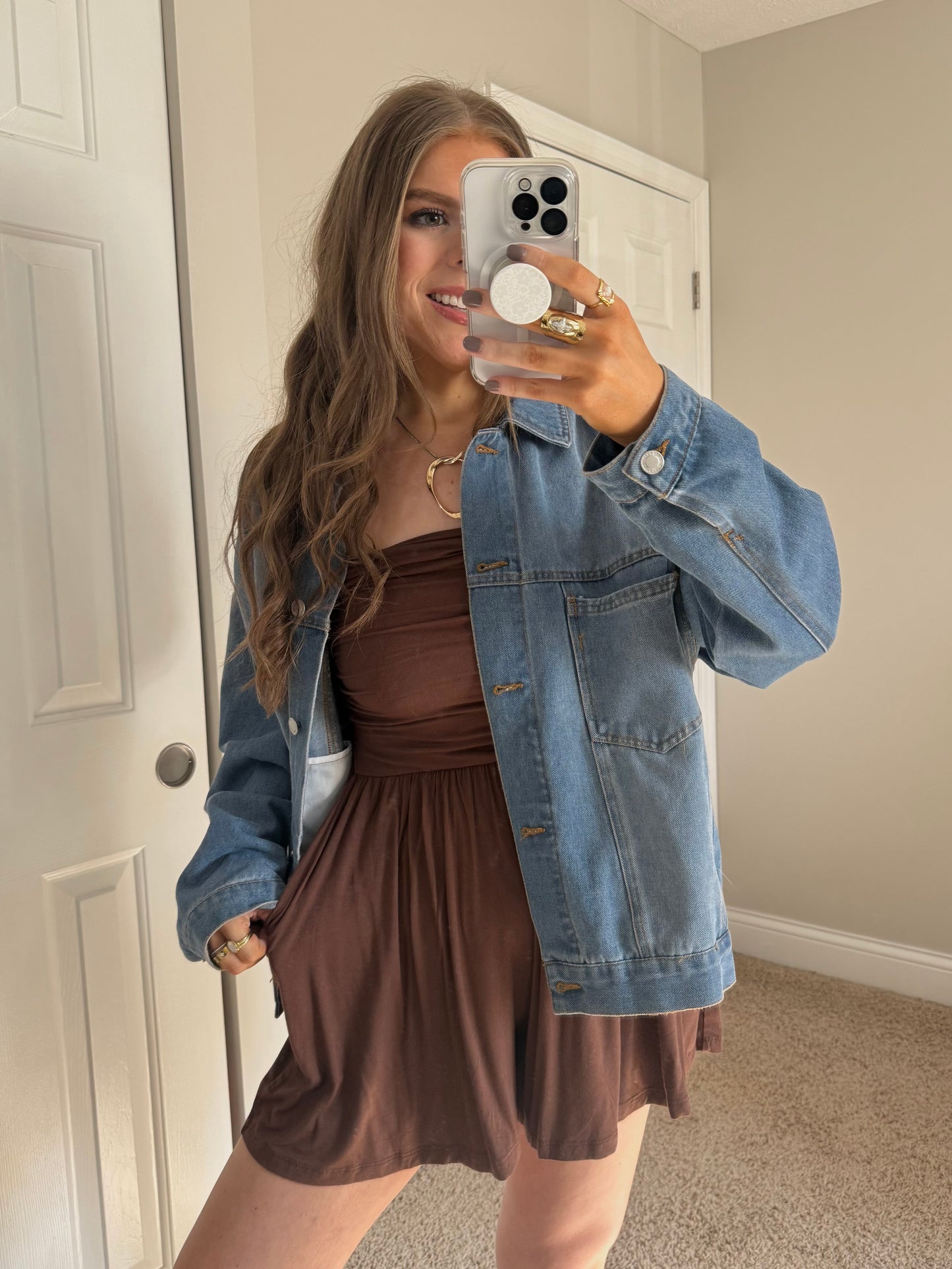 Meg Strapless Romper | Brown