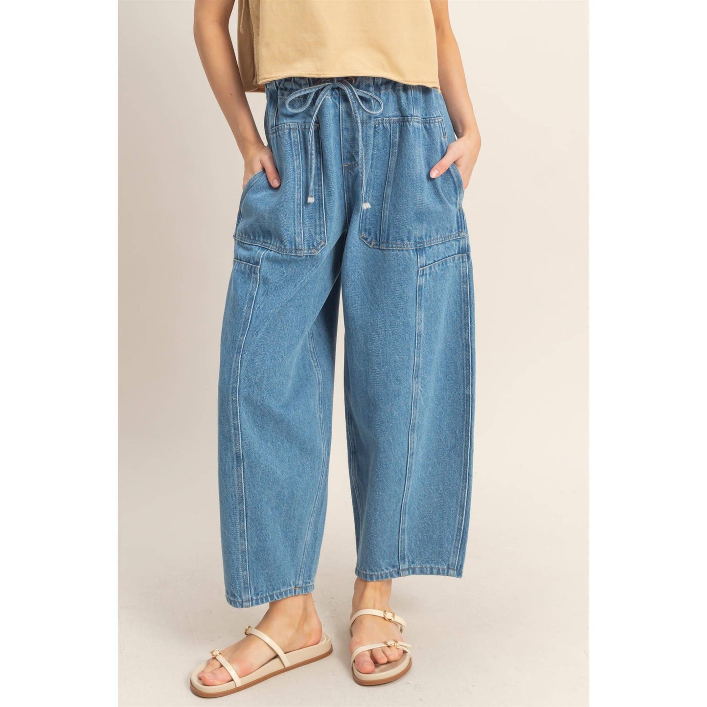Luna Wide Leg Denim Pants