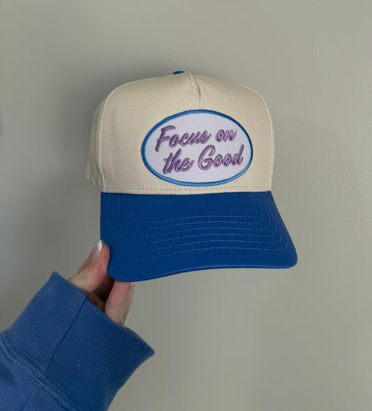 Focus On The Good Trucker Hat | Periwinkle