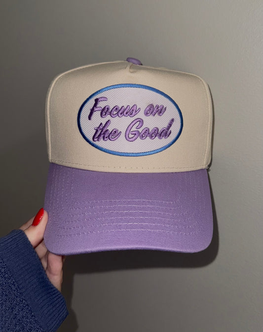 Focus On The Good Trucker Hat | Lavender
