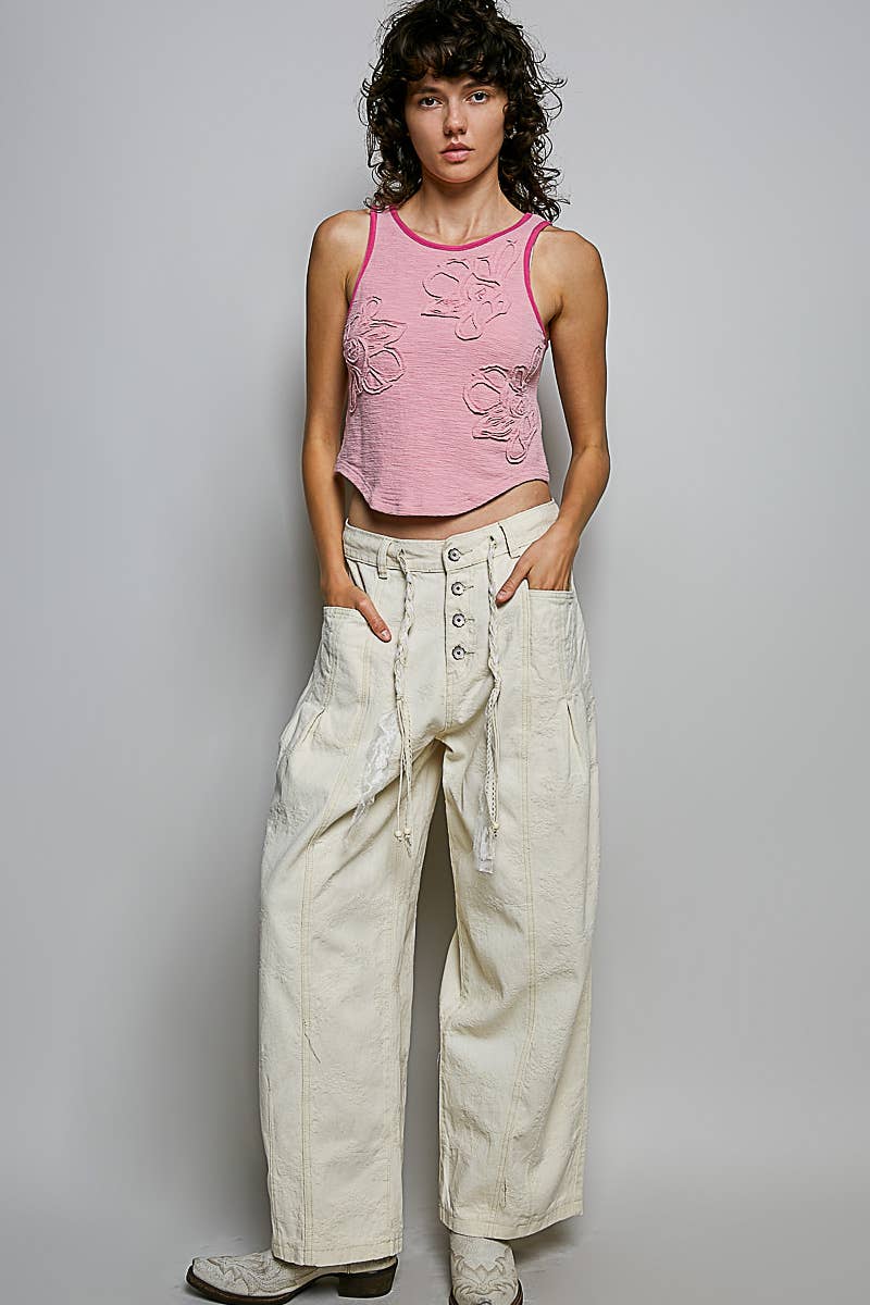 Carrie Textured Tank | Pink