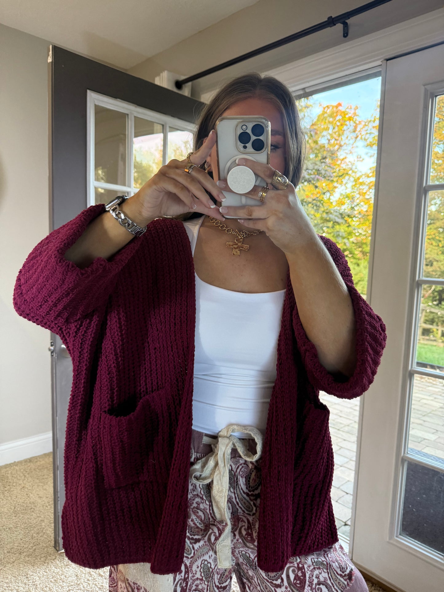 Blakely Cardigan | Wine