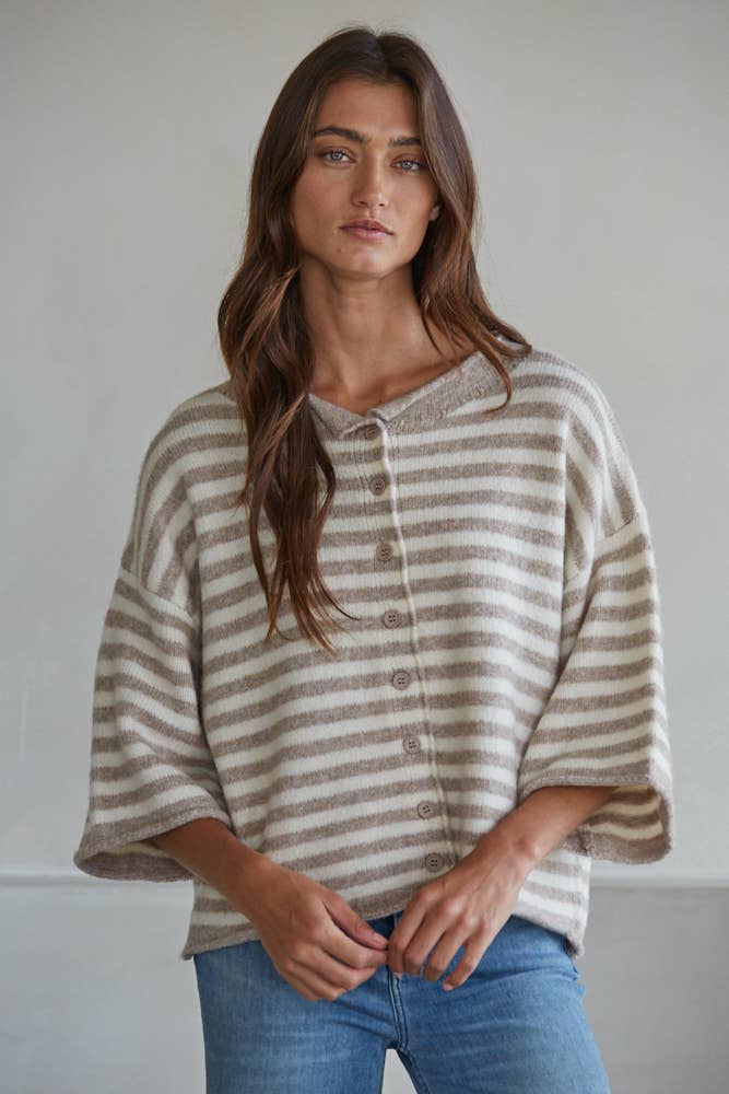 Upside Quarter Sleeve Cardigan