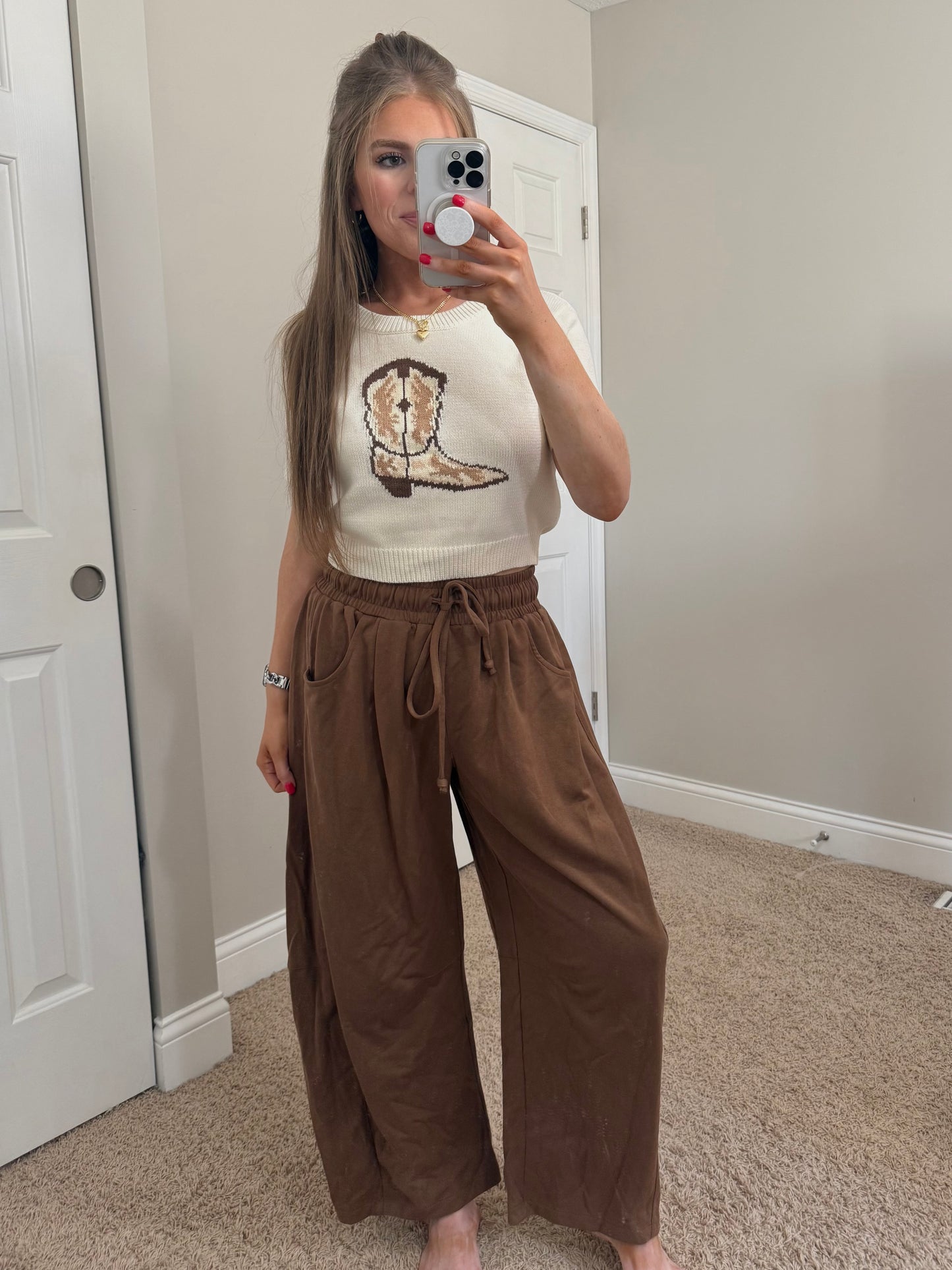 Ansley Barrel Sweatpants | Espresso