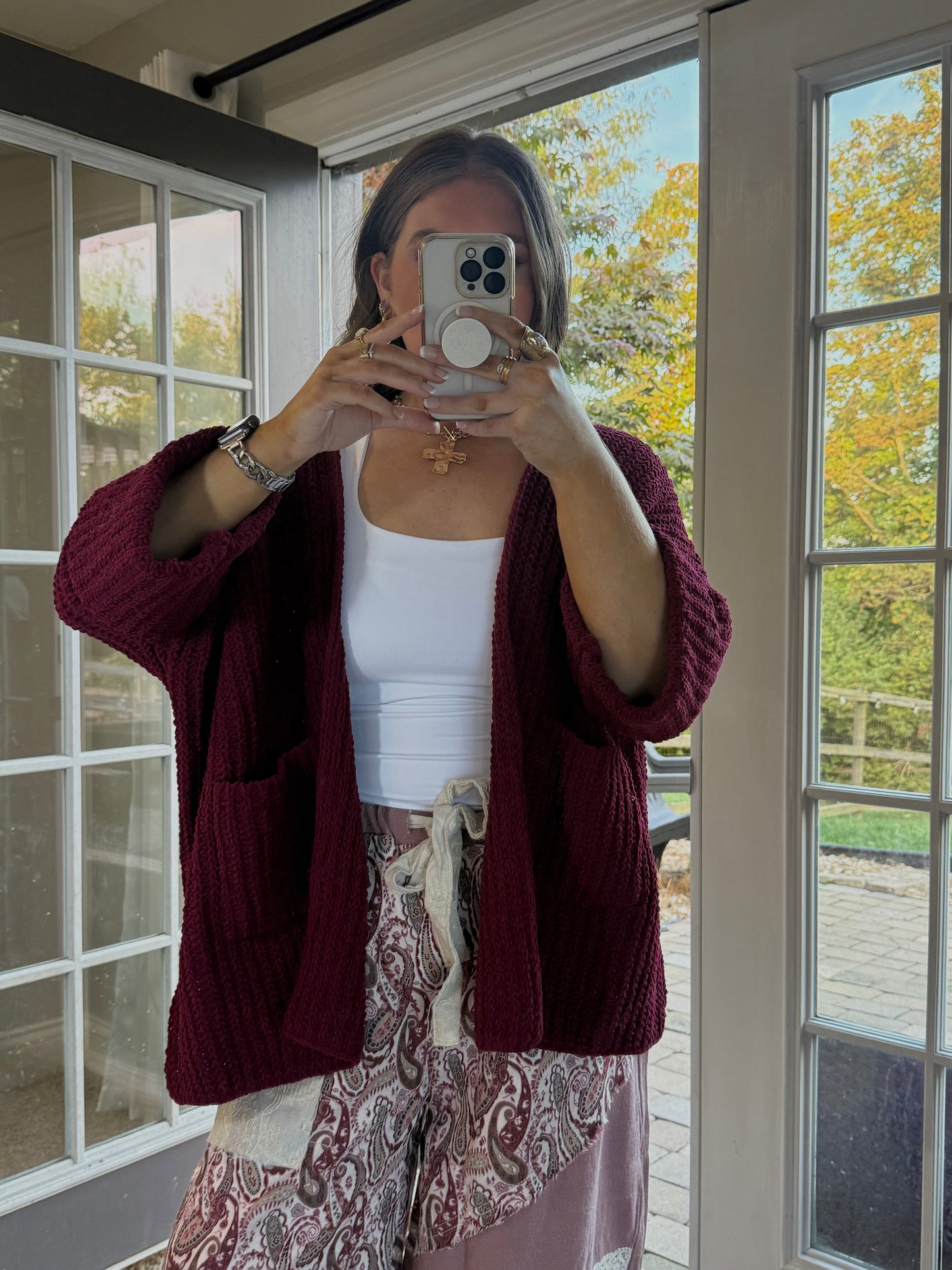 Blakely Cardigan | Wine
