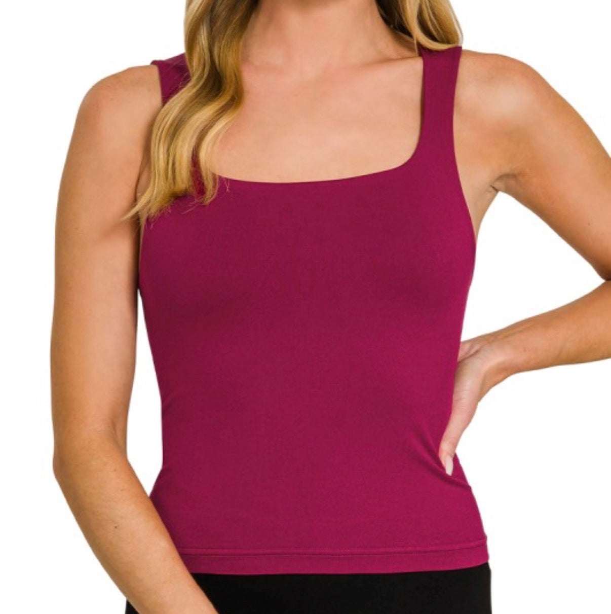 Wine Jax Square Neck Tank