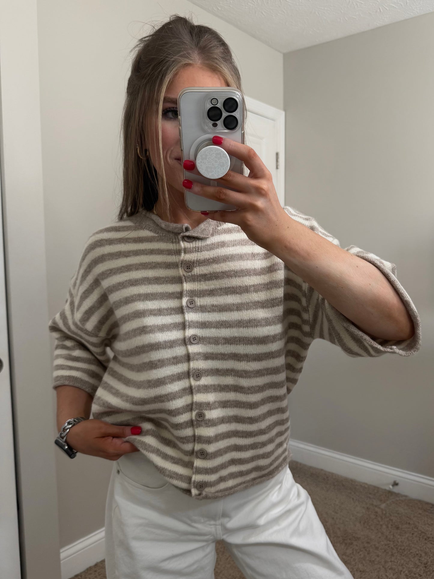 Upside Quarter Sleeve Cardigan