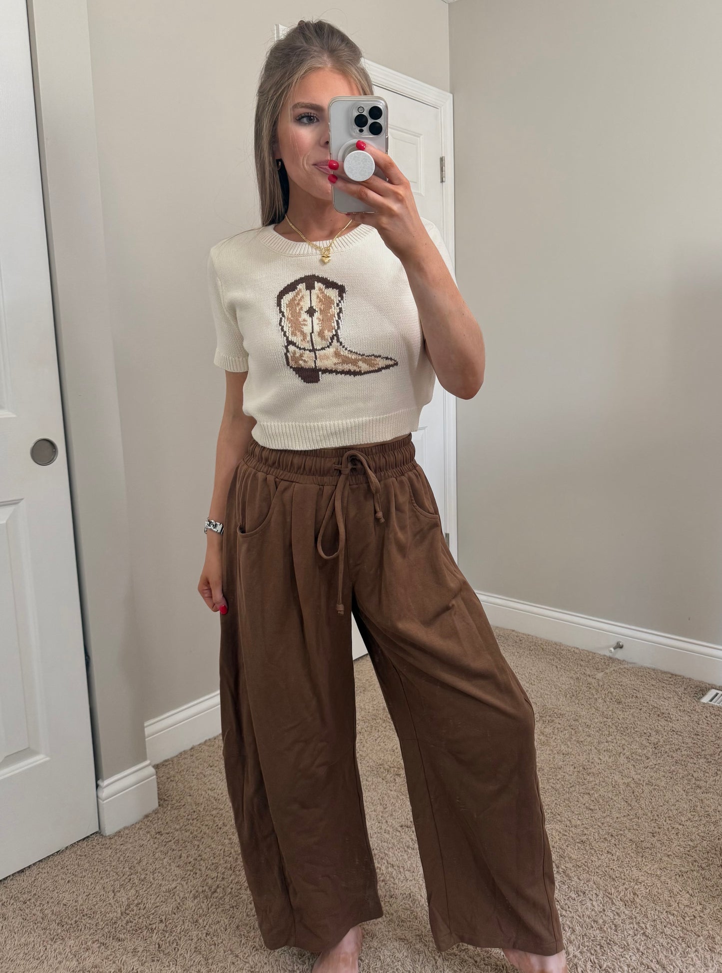 Ansley Barrel Sweatpants | Espresso