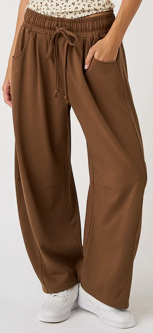 Ansley Barrel Sweatpants | Espresso