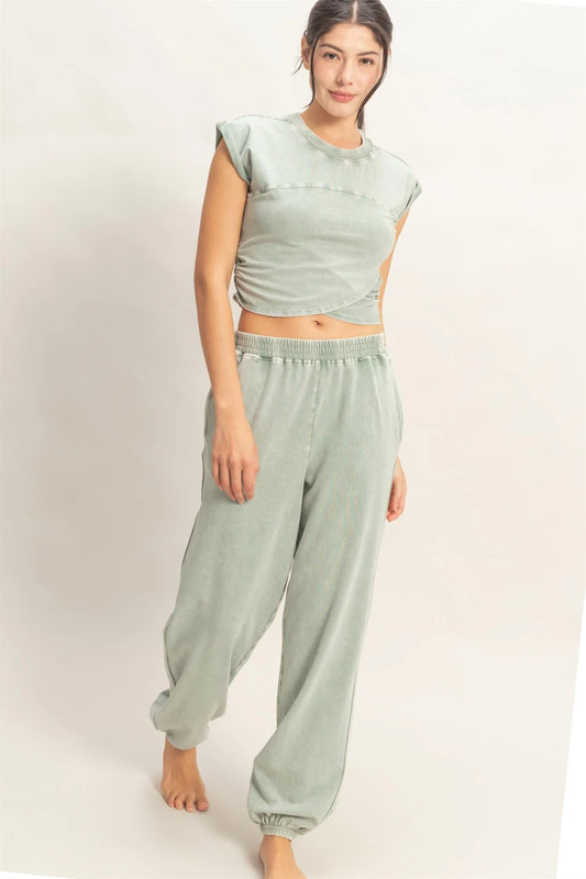 Scottie Jogger Set | Sage Green