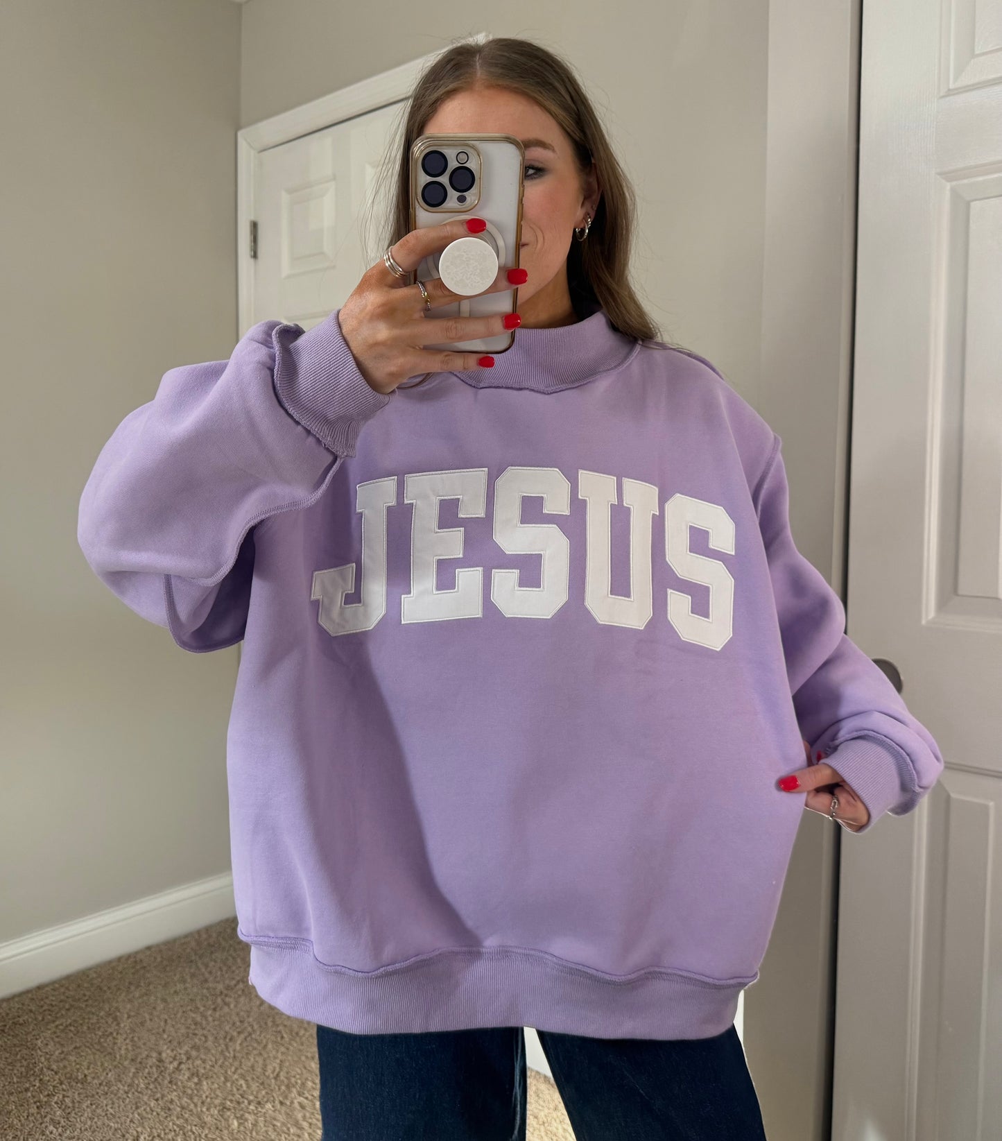 JESUS MockNeck | Lavender