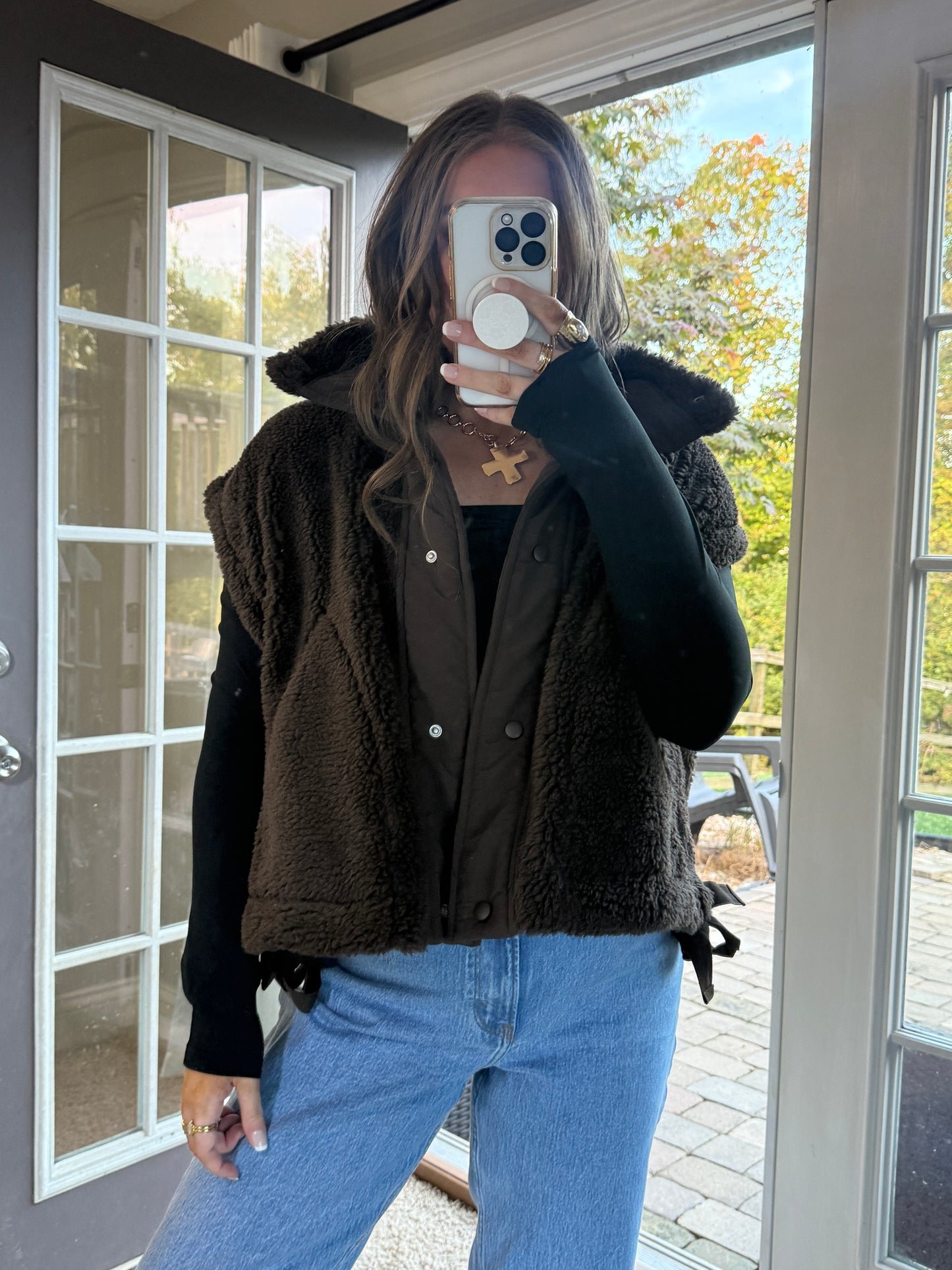 Teri Sherpa Vest | Brown