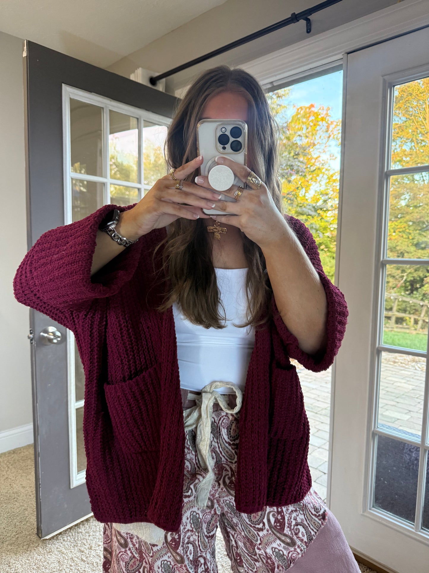 Blakely Cardigan | Wine
