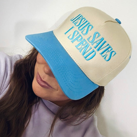 Jesus Saves I Spend Trucker Hat