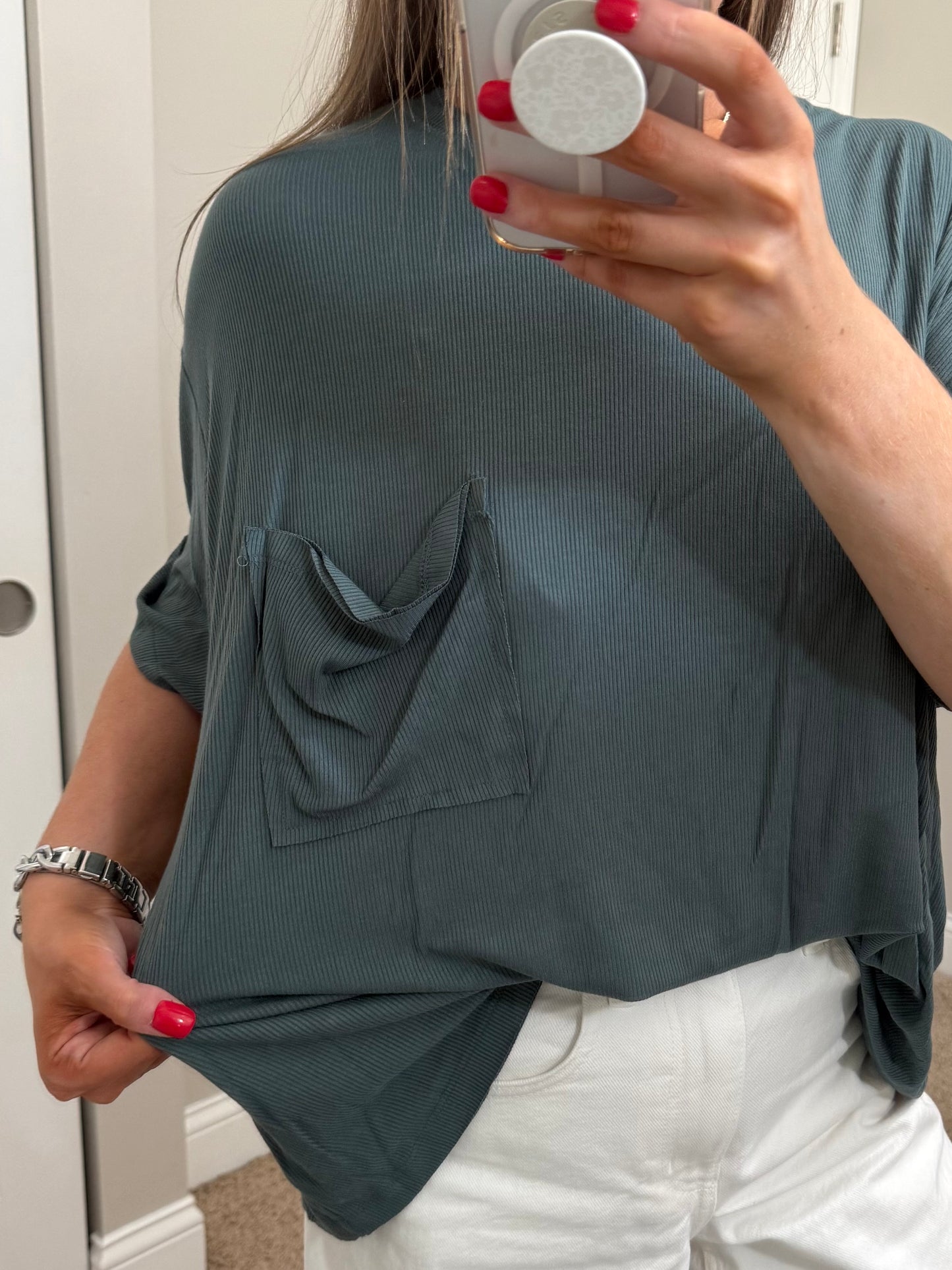 Everyday Ribbed Tee | Ash Jade