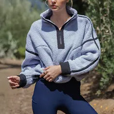 Sherpa Quarter Zip | Periwinkle