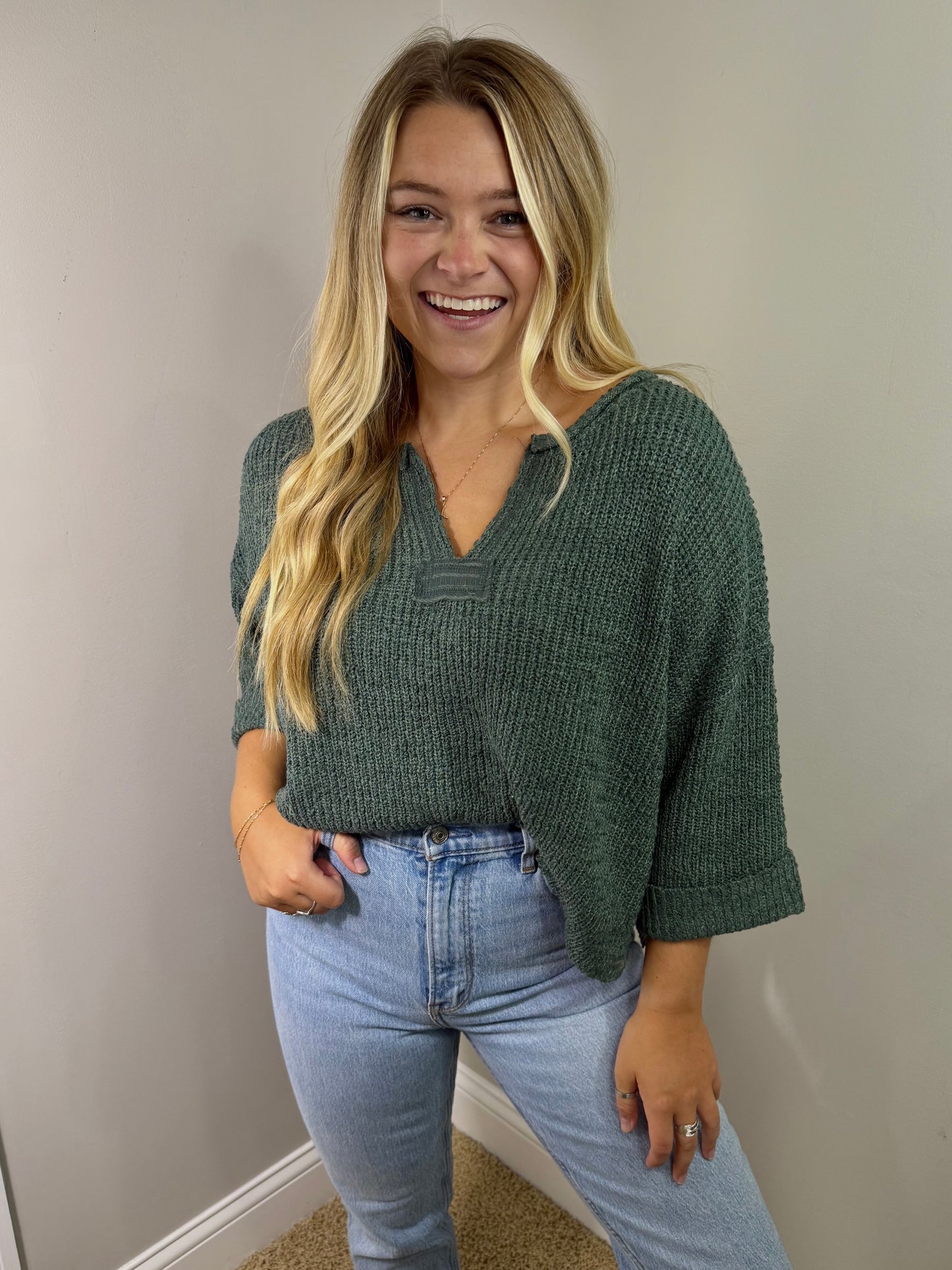 Ash Jade Timeless 3/4 Sleeve Top