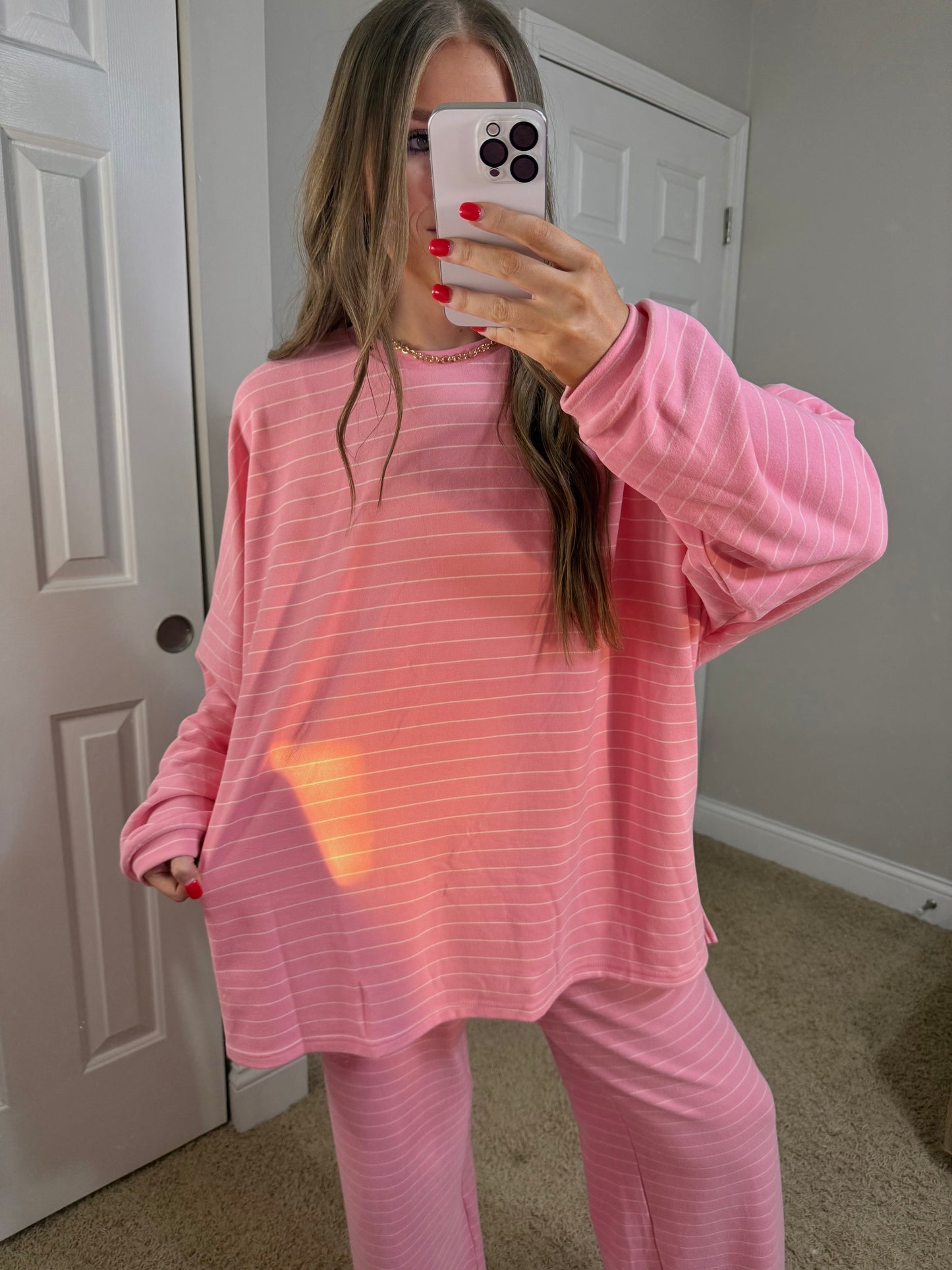 Vivienne Pink Striped Top