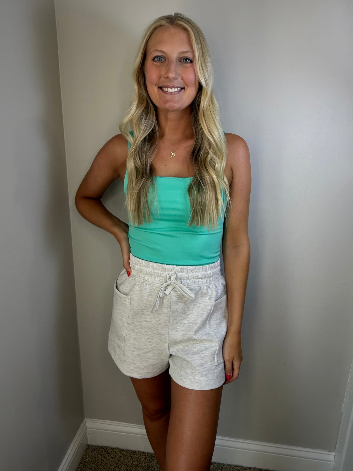 Teal Jax Square Neck Tank