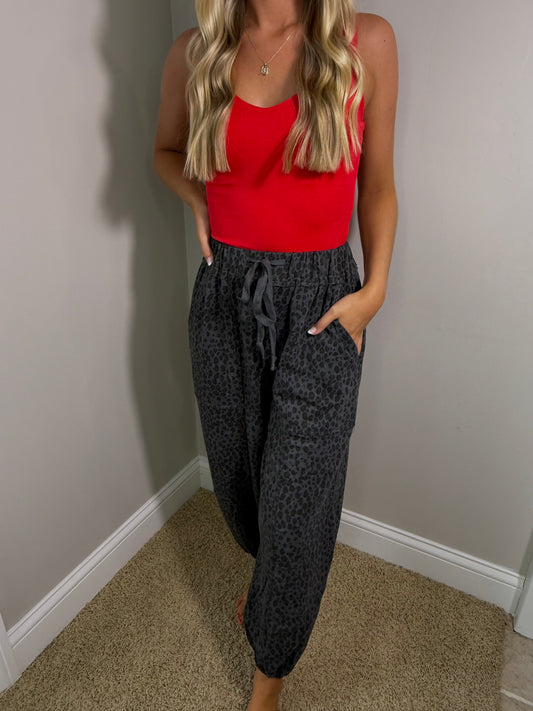 Run Wild Leopard Joggers
