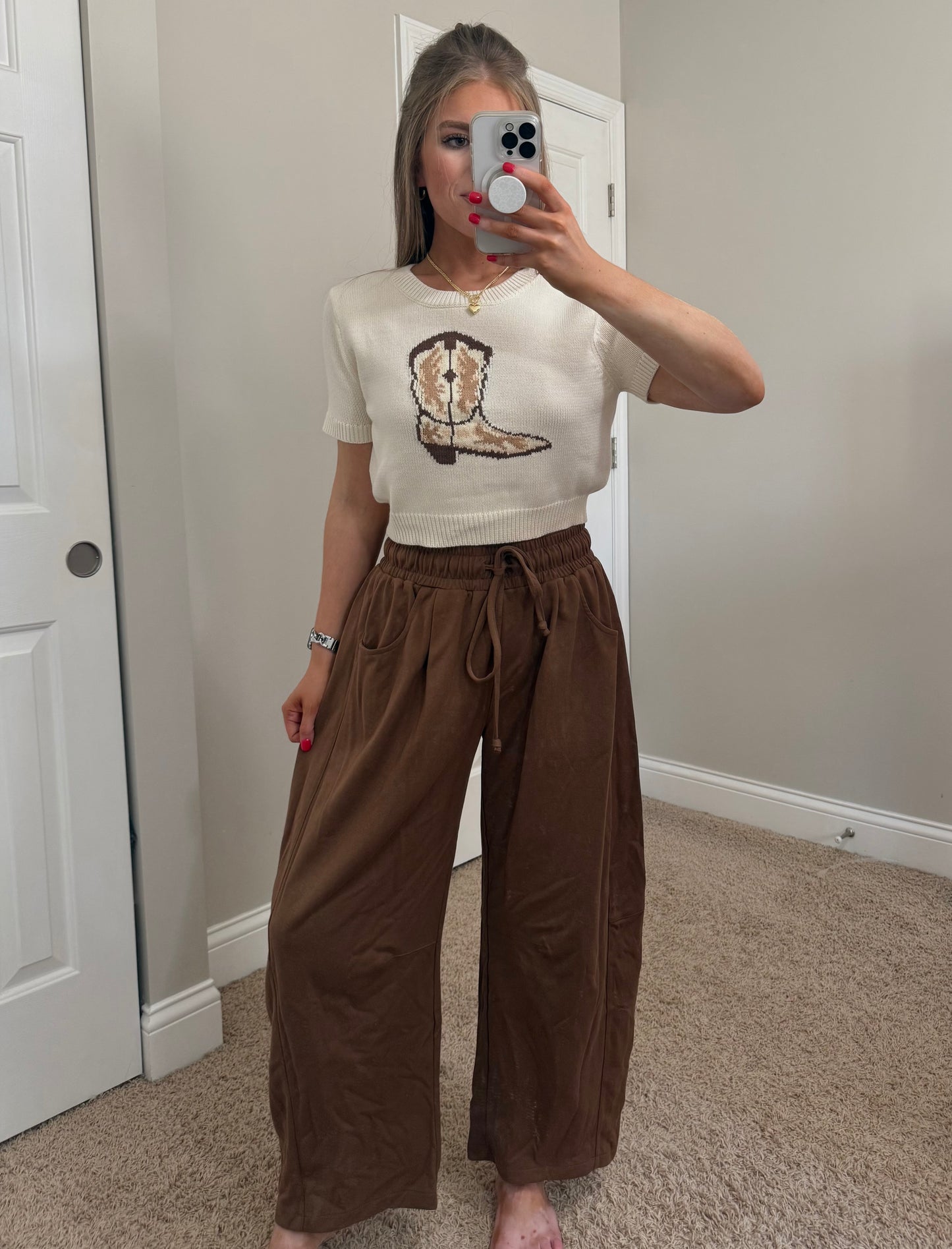 Ansley Barrel Sweatpants | Espresso