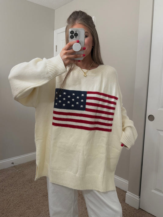 American Flag Sweater