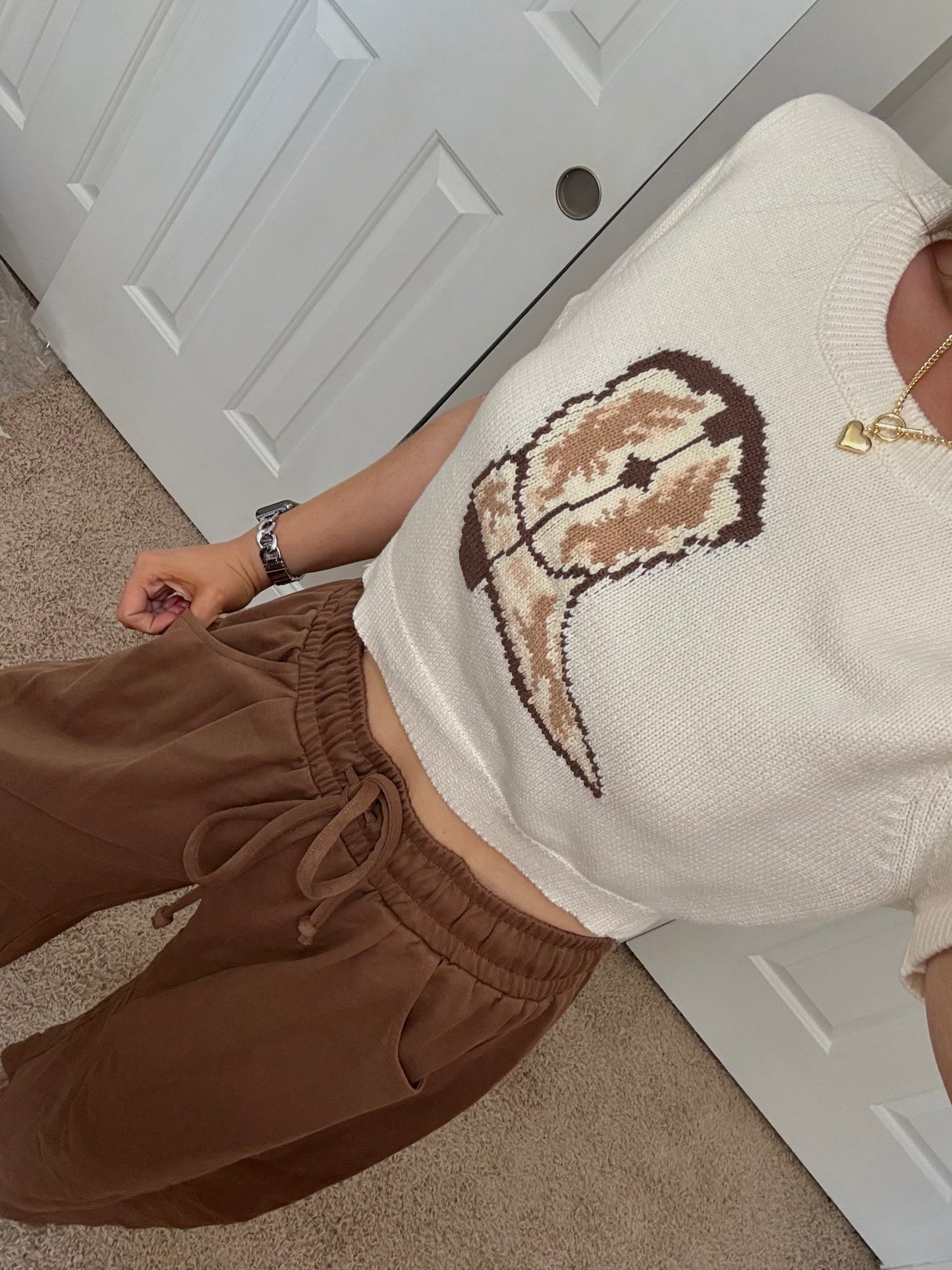 *LAST ONE* Cowboy Boot Sweater Top