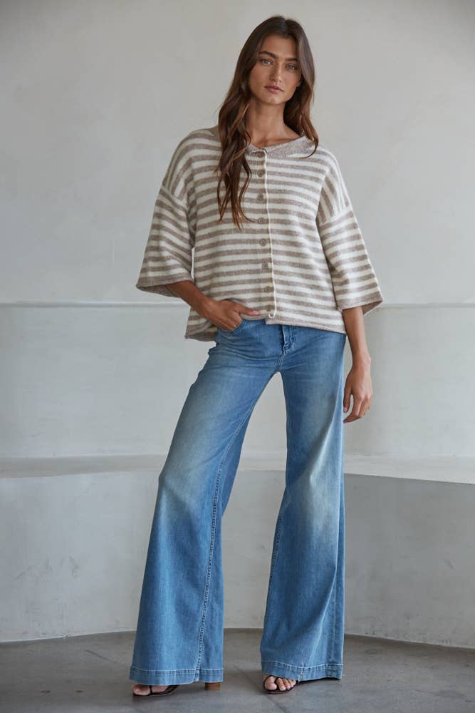 Upside Quarter Sleeve Cardigan