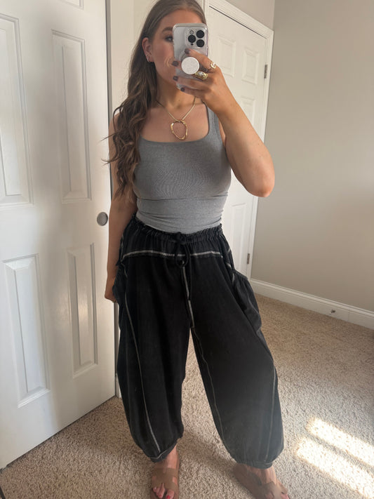 Heathered Gray Jax Square Neck Tank