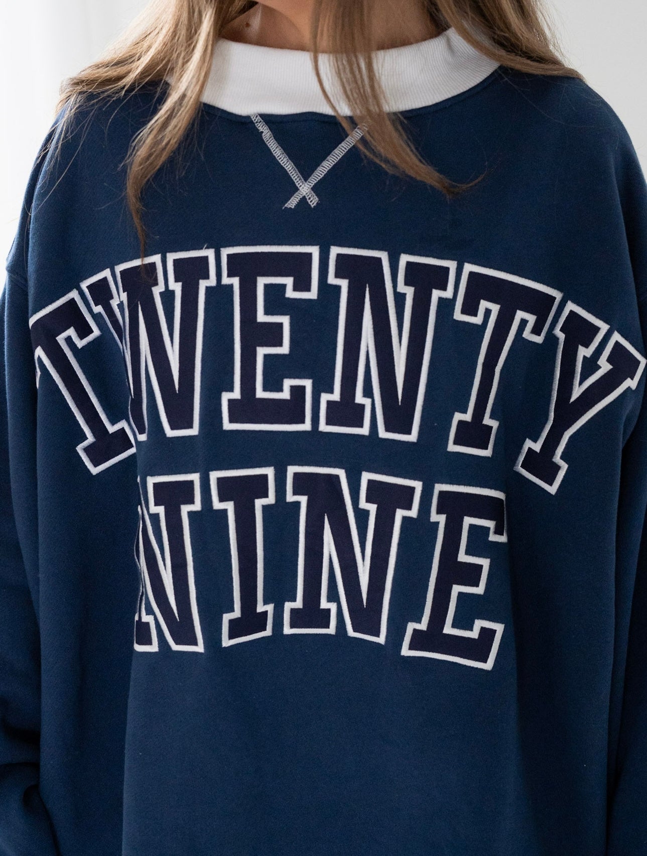 PREORDER - TwentyNine Mockneck | Navy with White Collar