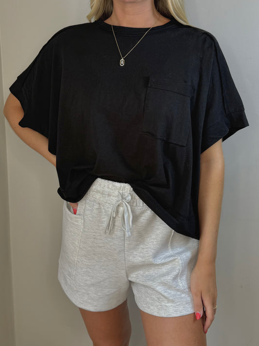 Exposed Seams Cropped Tee