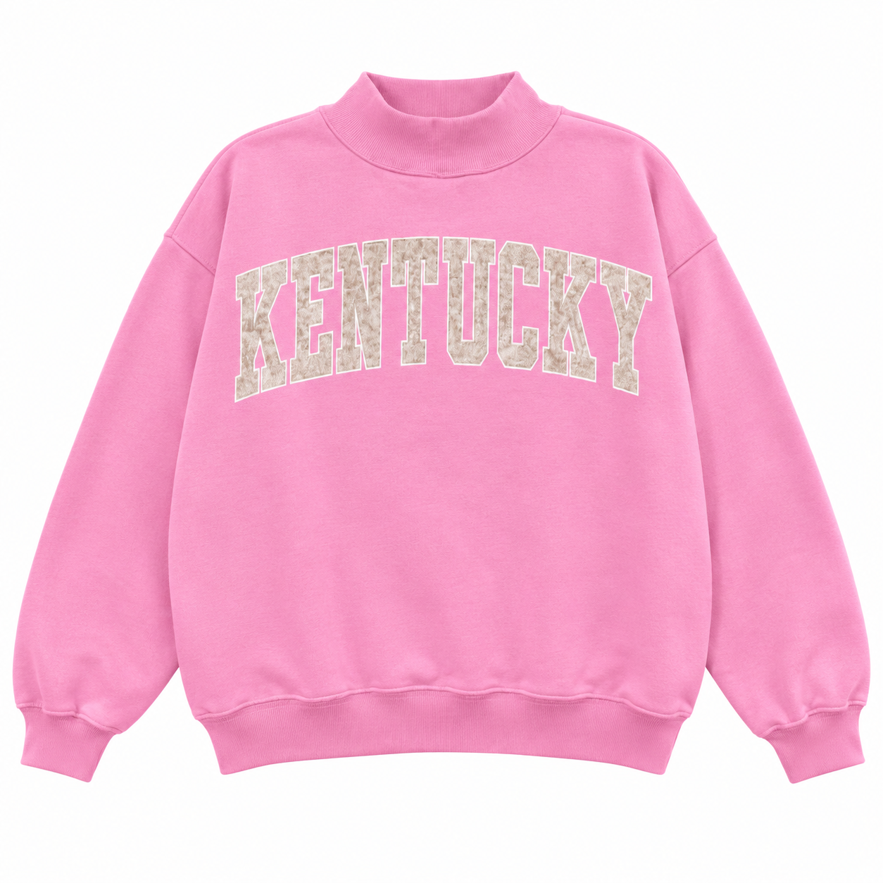 Embroidered Kentucky Mockneck | Bubblegum Pink/Camo