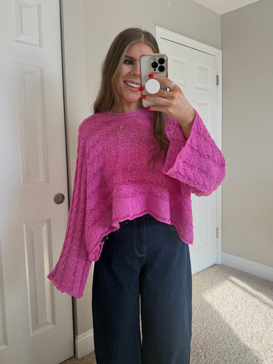 Horizon Sweater | Berry Pink