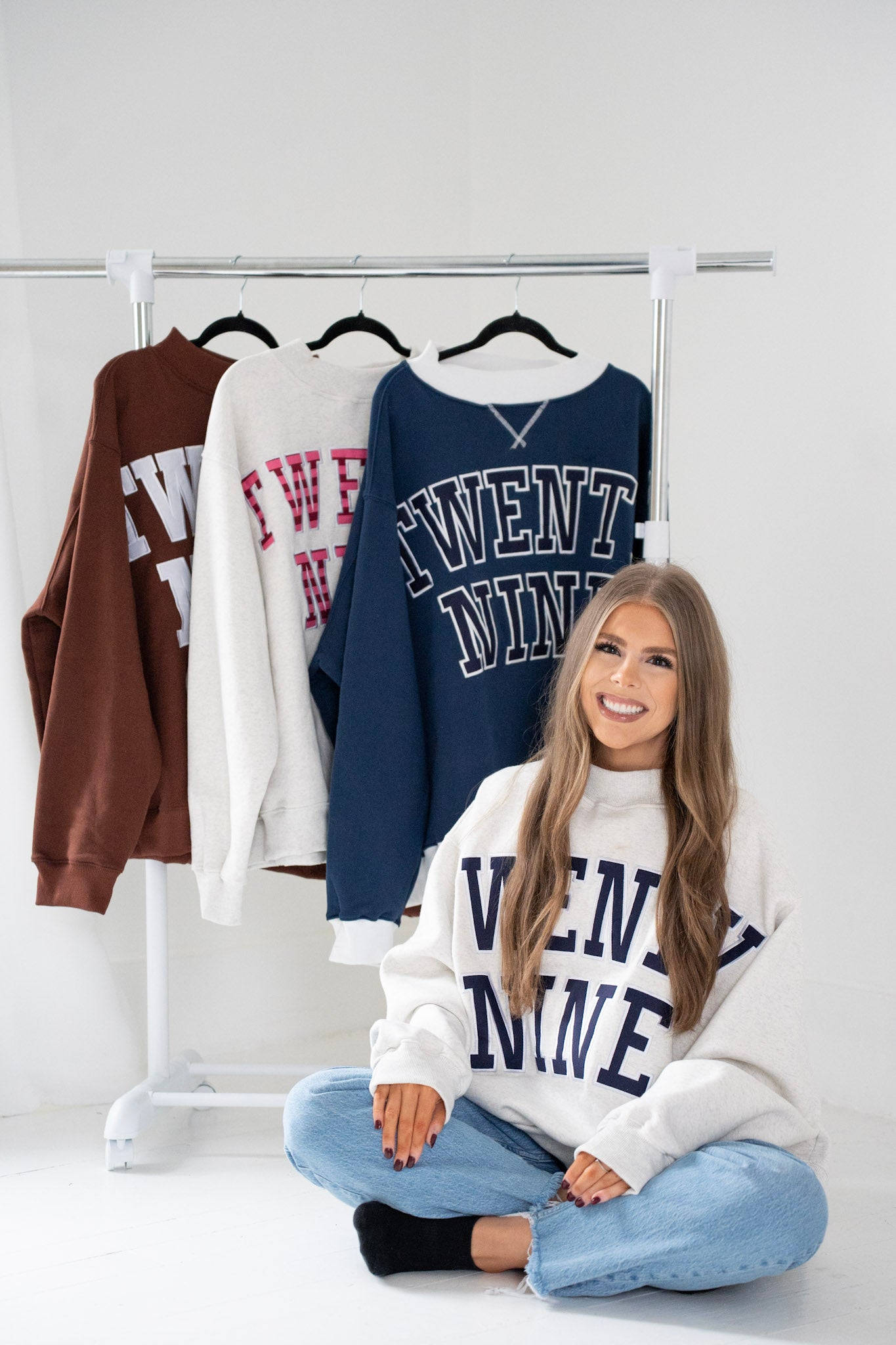 PREORDER - TwentyNine Mockneck | Navy with White Collar