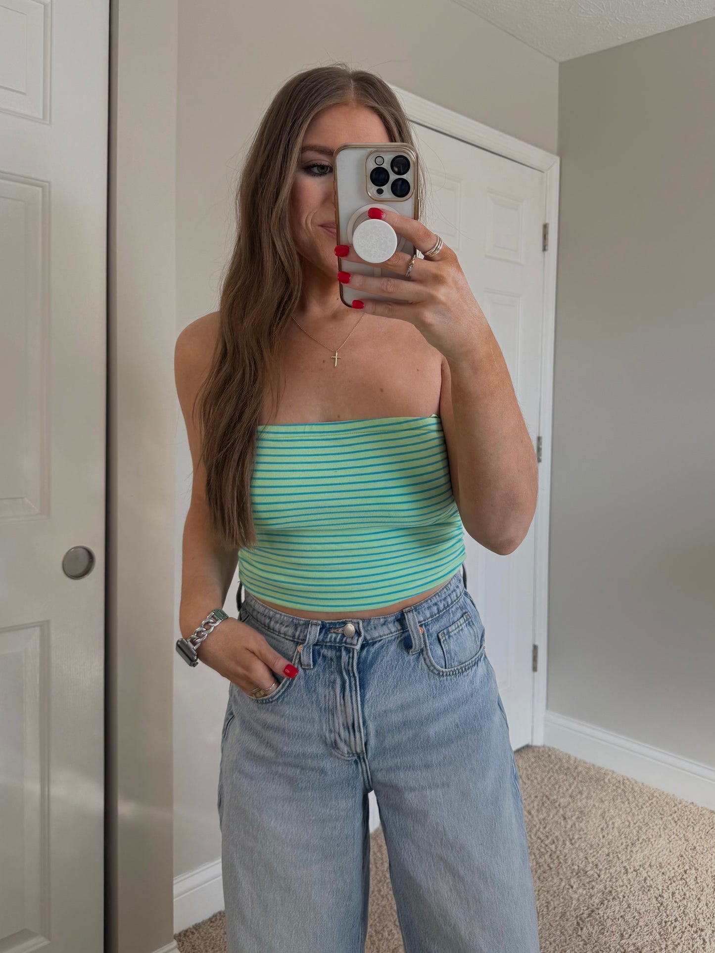 Walton Striped Tube Top