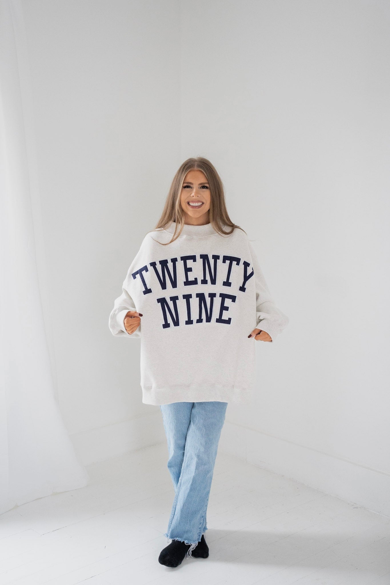 PREORDER - TwentyNine Mockneck | Ash/Navy